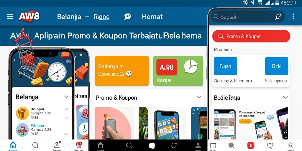 Antarmuka AW8 yang menarik dengan berbagai penawaran promo.