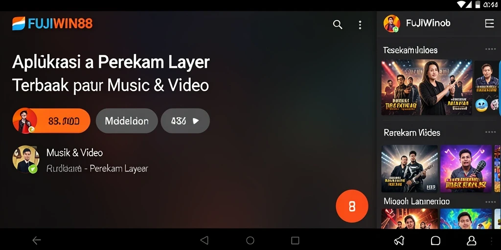 Antarmuka FUJIWIN88 dengan fitur perekam layar yang intuitif.