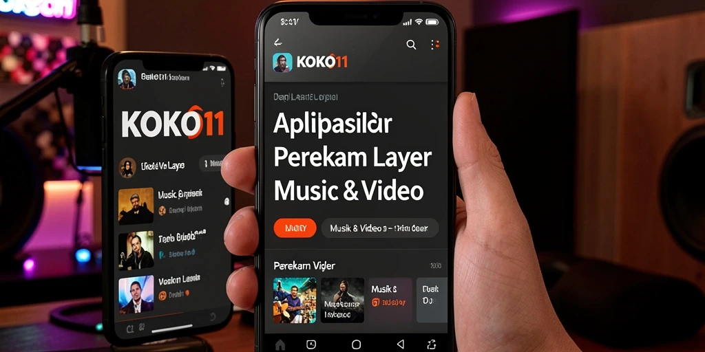 Antarmuka KOKO11 menampilkan kontrol perekaman layar yang intuitif.