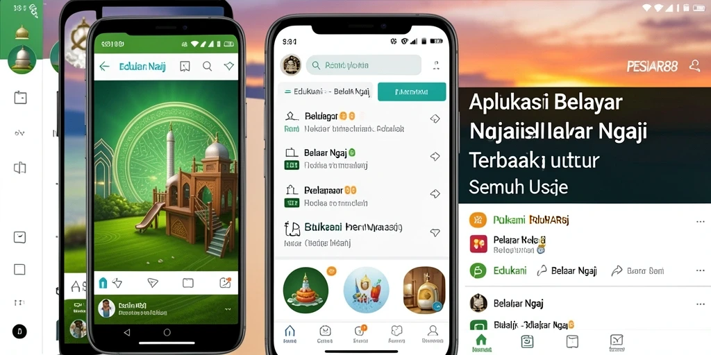 Antarmuka PESIAR88 yang intuitif untuk belajar mengaji.