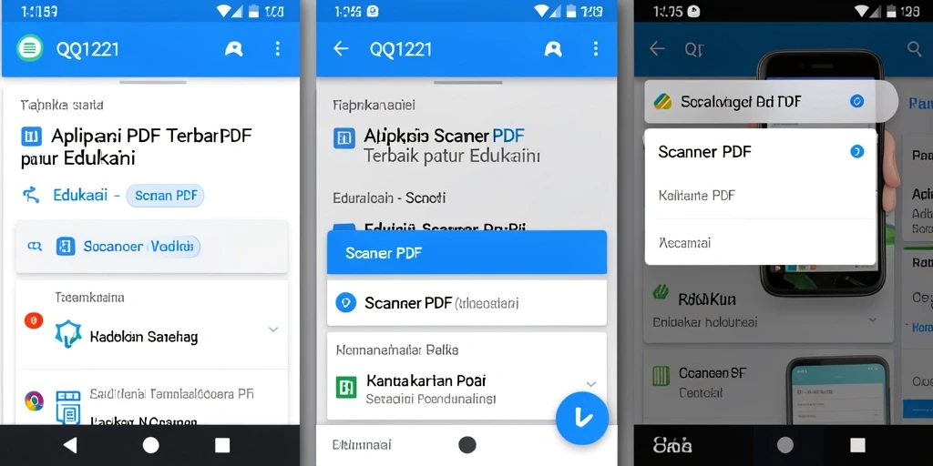 Antarmuka sederhana aplikasi Scanner PDF QQ1221 dengan fungsi intuitif.