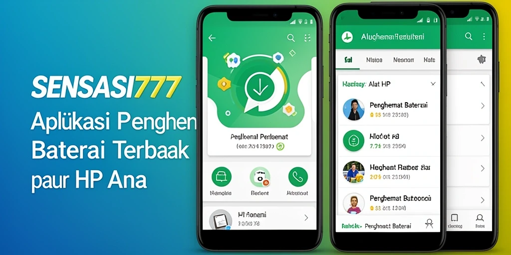 Antarmuka SENSASI777 yang sederhana dan efektif untuk penghemat baterai.