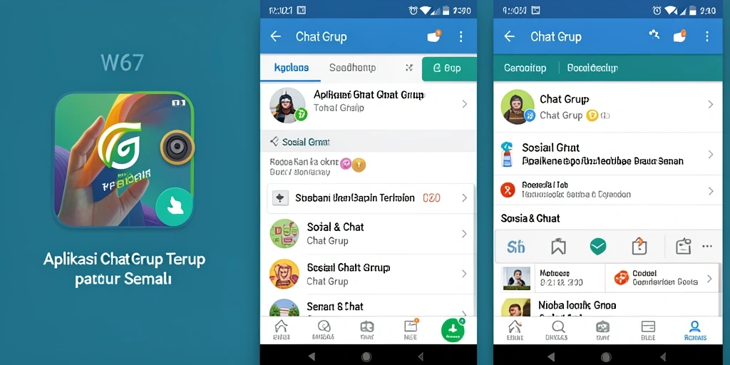 Tampilan antarmuka W67 yang menarik untuk chat grup.