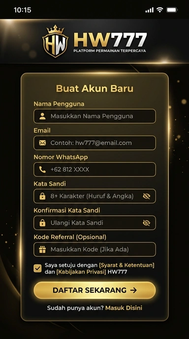 Panduan Registrasi Akun hw777 untuk Pengguna Android